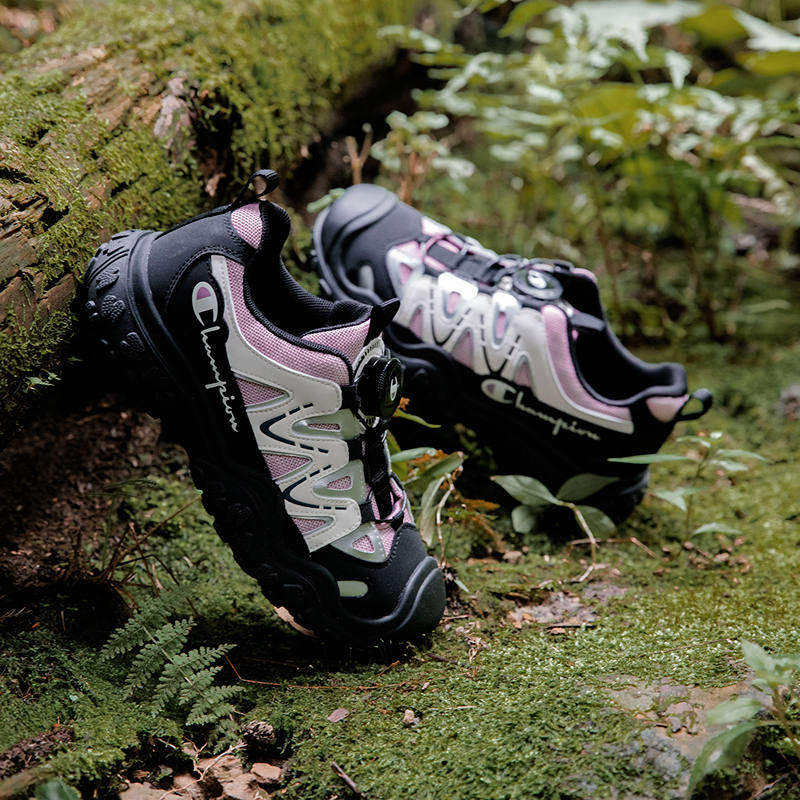 Champion冠军男女儿童鞋秋冬旋转扣运动户外徒步加绒登山老爹板鞋 - 图0