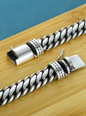 新款霸气粗款感插销手链个性潮流