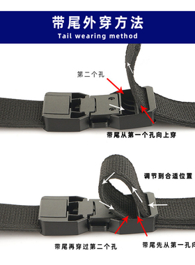 3.5cm快拆弹力工装腰带免打孔