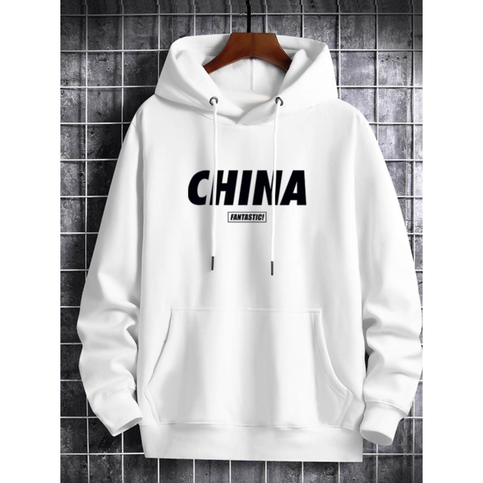 GOOMILLEE美式潮牌重磅纯棉卫衣男2025春秋新款宽松大码连帽上衣 - 图0