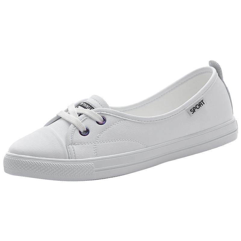 香港小白鞋女2025年夏季新款百搭浅口女鞋轻便平底防滑真皮休闲鞋,淘宝优惠券,粉丝福利购,淘宝优惠卷