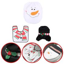 3Pcs Toilet Seat Cover Rug Tank Cover Set Party F