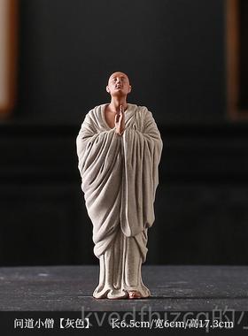 新款意紫砂小尚禅意人物室桌面创茶空和间造景装饰摆茶设茶宠茶玩