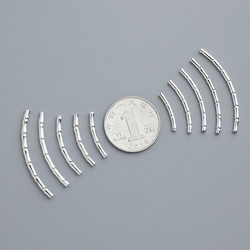 闪管弯管手链串珠DIY银管竹节材料手工项链配件纯银管子S925,淘宝优惠券,粉丝福利购,淘宝优惠卷