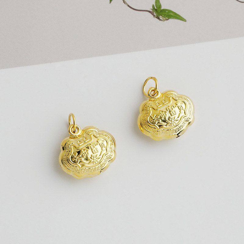 锁99串珠S长命富贵挂件材料铃铛足银手工手链吊坠DIY项链0配件,淘宝优惠券,粉丝福利购,淘宝优惠卷