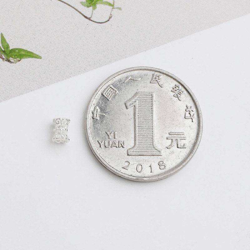 DIY迷你花托花帽手链双面纯银S925花托镂空包手工配件珠托串珠,淘宝优惠券,粉丝福利购,淘宝优惠卷