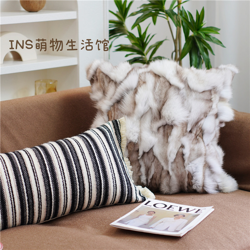 意式仿牛皮棕色复古风高级感抱枕真皮毛可拆洗飘窗靠垫沙发靠枕,淘宝优惠券,粉丝福利购,淘宝优惠卷