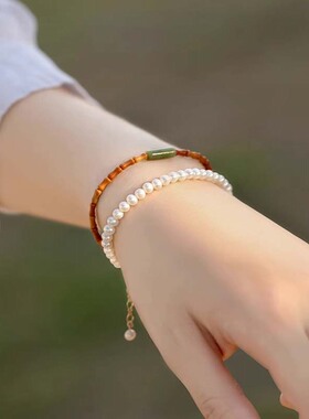 竹节手链女好运上岸转运珠