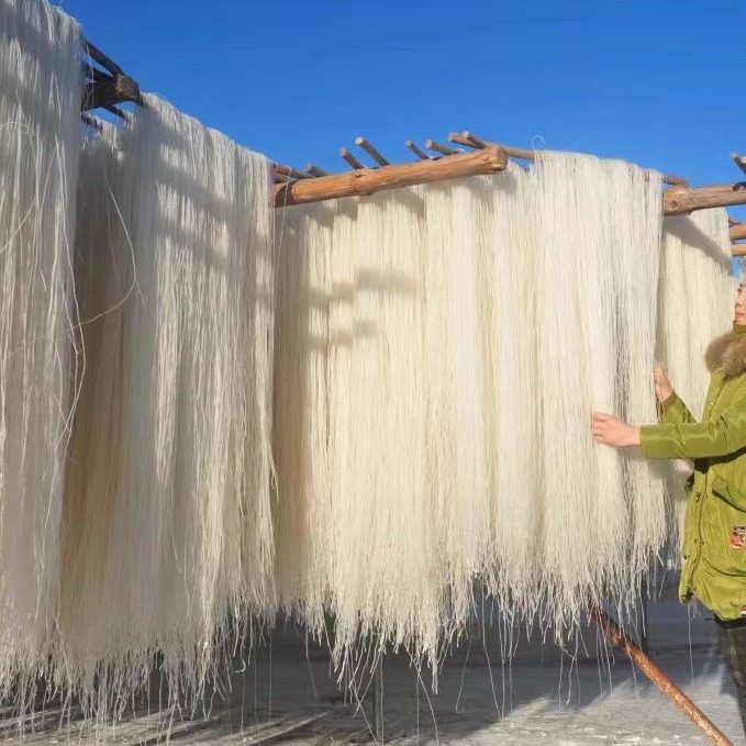 土豆粉条林口奎山土豆粉条细粉条地方特色奎山孙记粉条手工圆粉条 - 图1
