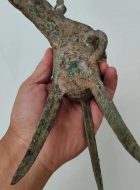 老坑商周青铜器父辛爵酒樽酒杯古代复古怀旧客厅摆件博古架装饰品