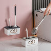 Toilet brush, household no-dead-corner wall-mounted toilet brush, toilet cleaning shelf, bathroom silicone toilet brush set