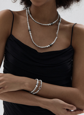 24秋冬新款叠戴长款珍珠手链项链