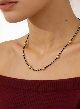 【新品】iKiCo红运金点项链项链红色新年节日叠戴时尚高级女