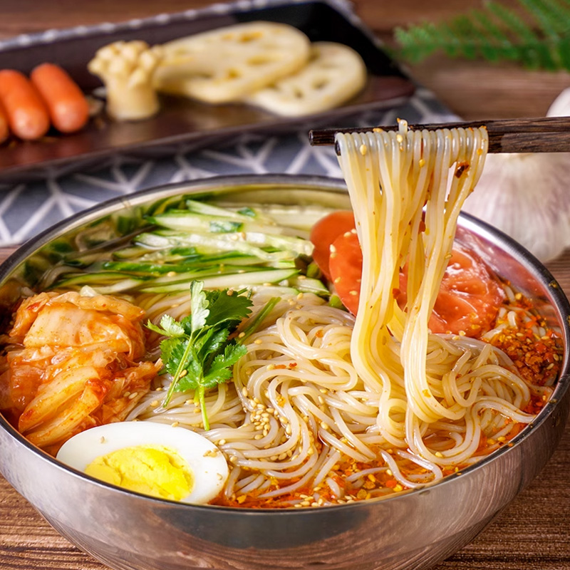 东北浪正宗朝鲜风味东北大冷面酸甜低脂荞麦冷面小麦冷面5袋装_虎窝淘
