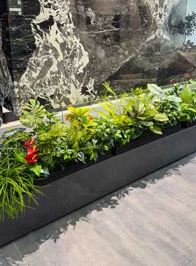喜语仿真绿植落地花箱隔断装饰