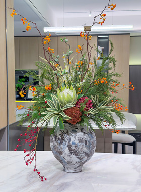 仿真花艺诧寂风桌面摆件装饰花