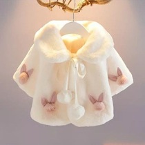Baby Cloak Cape Autumn Winter Childrens Baby Out for windproof Windproof Cape Girl Little Princess Coats Foreign Air
