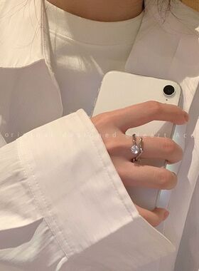 冰种树枝编织锆石开口戒指女2026新款轻奢小众设计高级感手饰批发