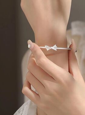 蝴蝶结手镯女年轻款时尚百搭2025新款潮手镯小众设计冷淡风手饰品