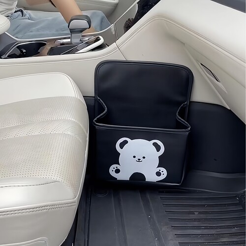 汽车载包包鞋子收纳袋车座副驾储物箱座椅侧边雨伞杂物收纳多功能 - 图1