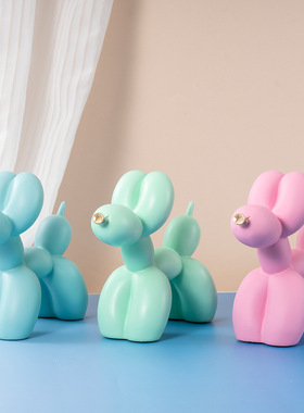 2025创意卡通金嘴气球狗树脂装饰客厅酒柜礼品桌面流行新潮摆件