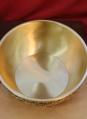 2025黄铜双龙聚宝盆豪华装饰艺术铜艺玄关招财客厅风水宝地陈列品