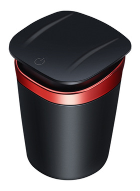 式汽车车载烟灰缸车内金属烟灰缸垃圾桶自动亮灯汽车创意款烟灰缸