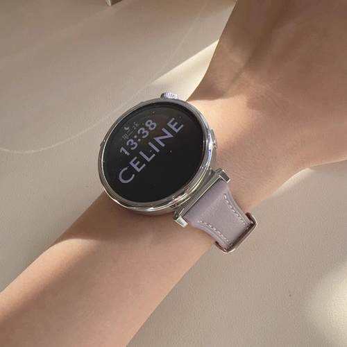 适用华为gt5表带新款GT5Pro荔枝纹秋冬真皮方扣腕带watch4/3Pro小蛮腰gt4/gt3真牛皮18mm高级感41mm表带46mm - 图1