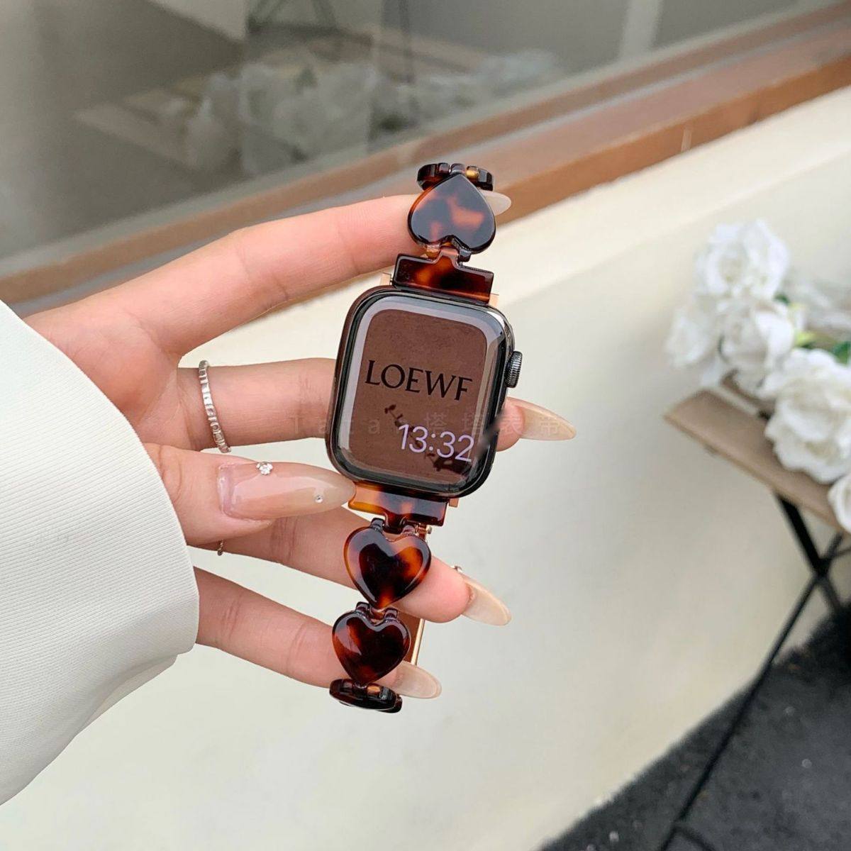 适用红米watch4手表带新款爱心贝壳纹树脂表带红米watch3青春版Active表带小香风女高级小米9pro透明树脂表带,淘宝优惠券,粉丝福利购,淘宝优惠卷