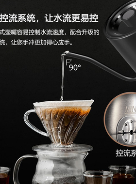 智能温控手冲咖啡壶家用电热水壶长嘴小型功夫茶烧煮水壶泡茶专用