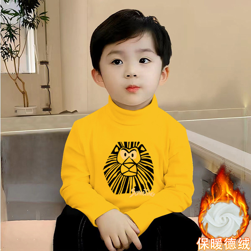 男童半高领双面德绒打底衫秋冬新款帅气长袖T恤儿童宝宝保暖上衣,淘宝优惠券,粉丝福利购,淘宝优惠卷