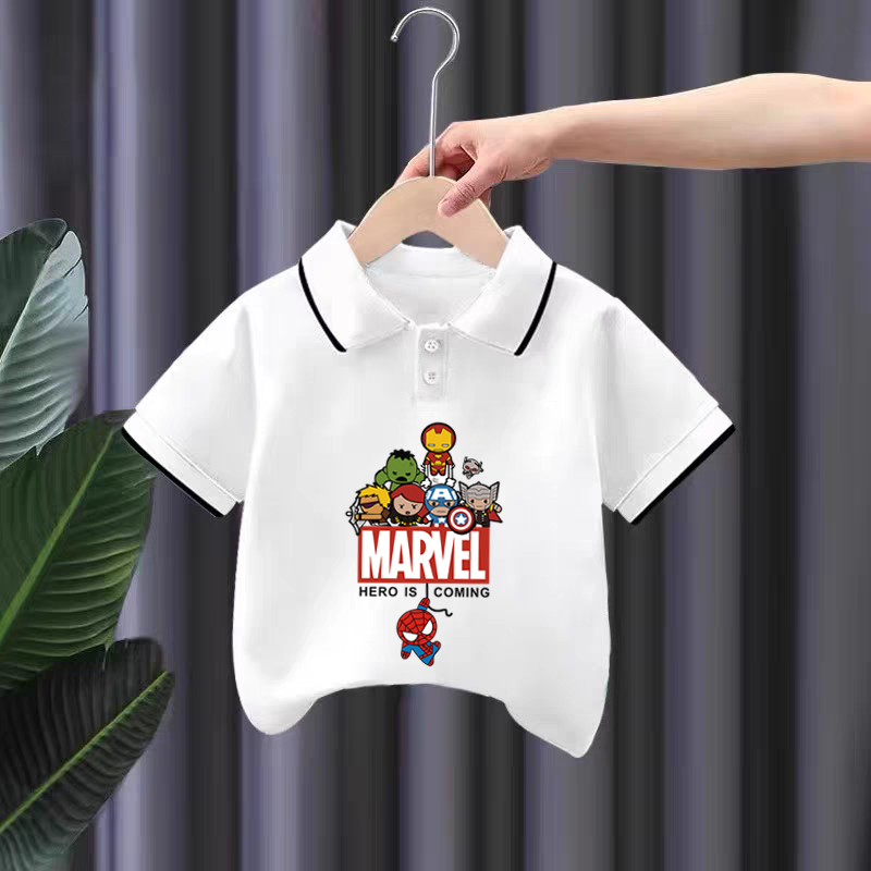 纯棉男童POLO2025夏季新款中小儿童宝宝卡通时尚短袖T恤翻领上衣 - 图3