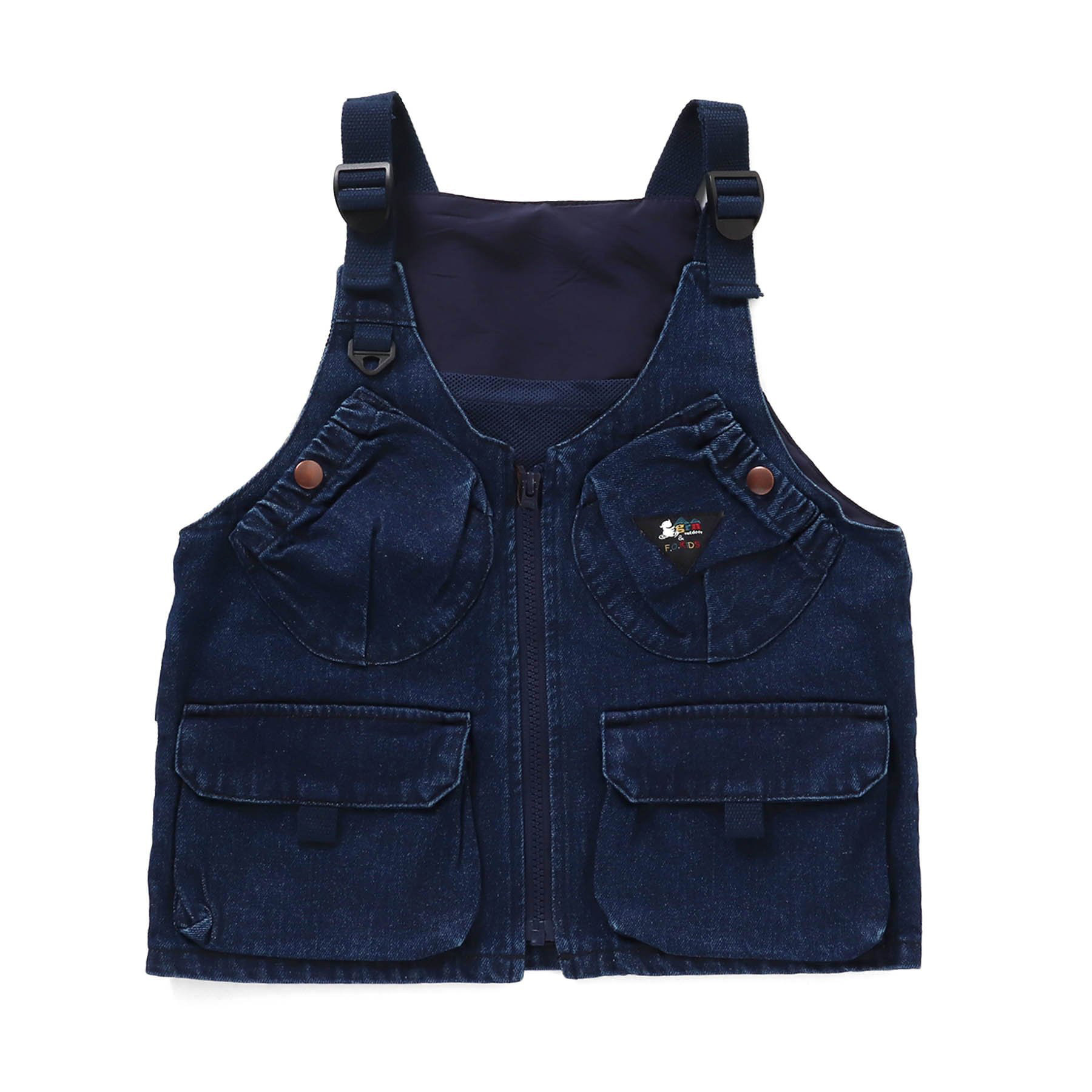 BREEZEsquare儿童马甲可调节宝宝马甲多口袋儿童工装拉链R415013,淘宝优惠券,粉丝福利购,淘宝优惠卷