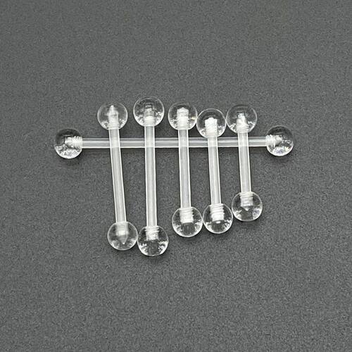 墨刺研究室 防发现亚克力透明隐形舌钉耳桥钉耳骨钉人体穿刺饰品 - 图1