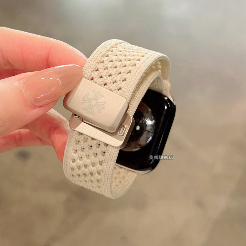 适用applewatch苹果手表表带iwatch腕表s11编织s10尼龙se男女款s9秋冬ultra3磁吸扣高级感质感颜值新品小众,淘宝优惠券,粉丝福利购,淘宝优惠卷