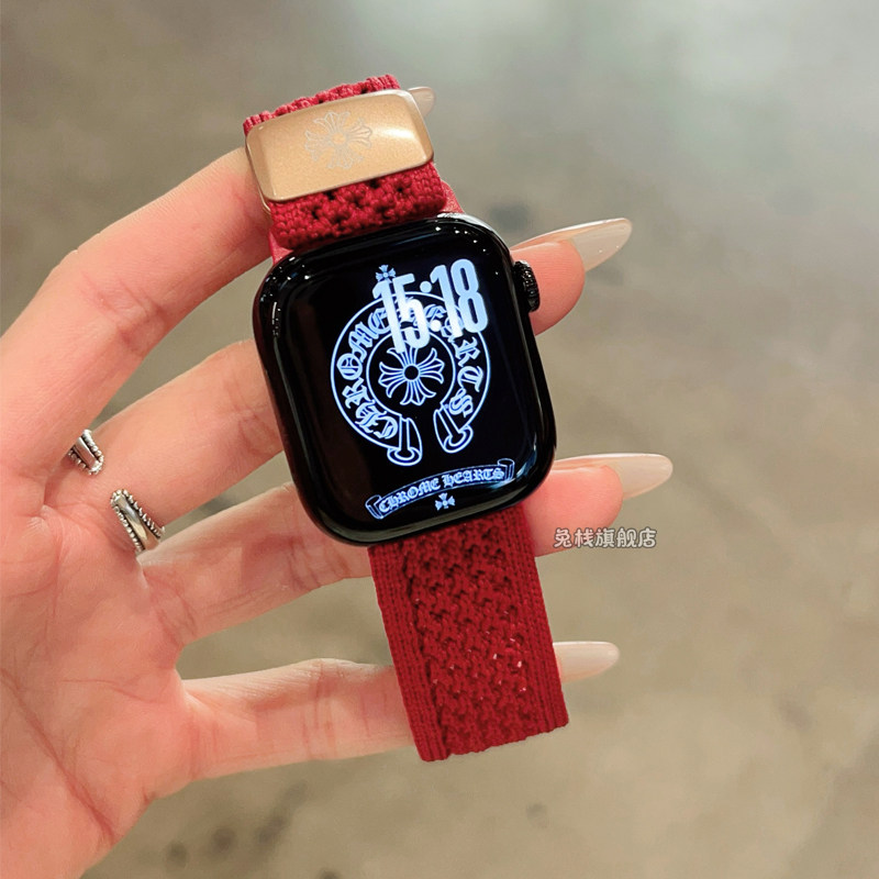 适用applewatch苹果手表表带iwatch腕表s11编织s10尼龙se男女款s9秋冬ultra3磁吸扣高级感质感颜值新品小众,淘宝优惠券,粉丝福利购,淘宝优惠卷