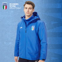 Official merchandise for Italys national team -- Deep Blue new three-in-one submachine men and women with the same warm jacket