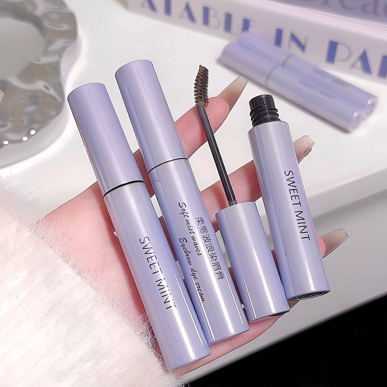 sweet mint柔雾波浪染眉膏立体自然防水不脱色持久野生眉螺旋眉刷,淘宝优惠券,粉丝福利购,淘宝优惠卷