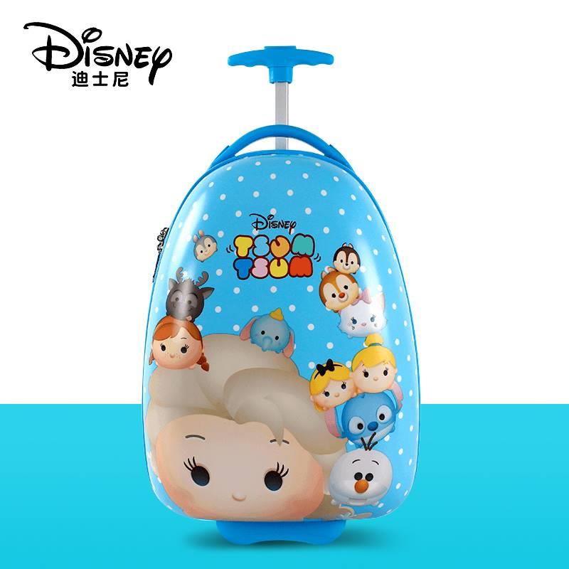 新款儿童拉杆箱16寸宝宝行李箱迪士尼旅行箱男女蛋壳硬壳爱莎公主 - 图2