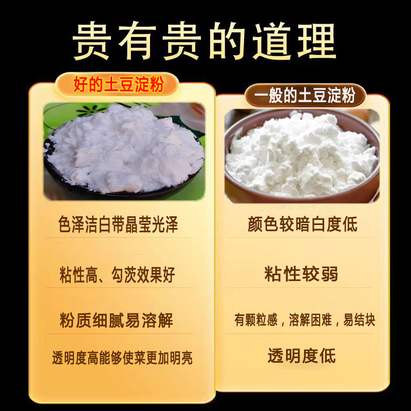 定西土豆淀粉家用甘肃马铃薯生淀粉洋芋粉面子做凉粉商用土豆泥粉 - 图1