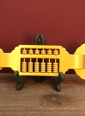 沙金如意算盘摆件铜如意吉祥算盘家居装饰品办公室工艺品创意