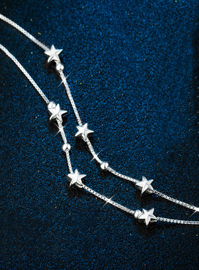 2025新款小清新星星双层轻奢手链女款小众设计闺蜜礼物简约星星链