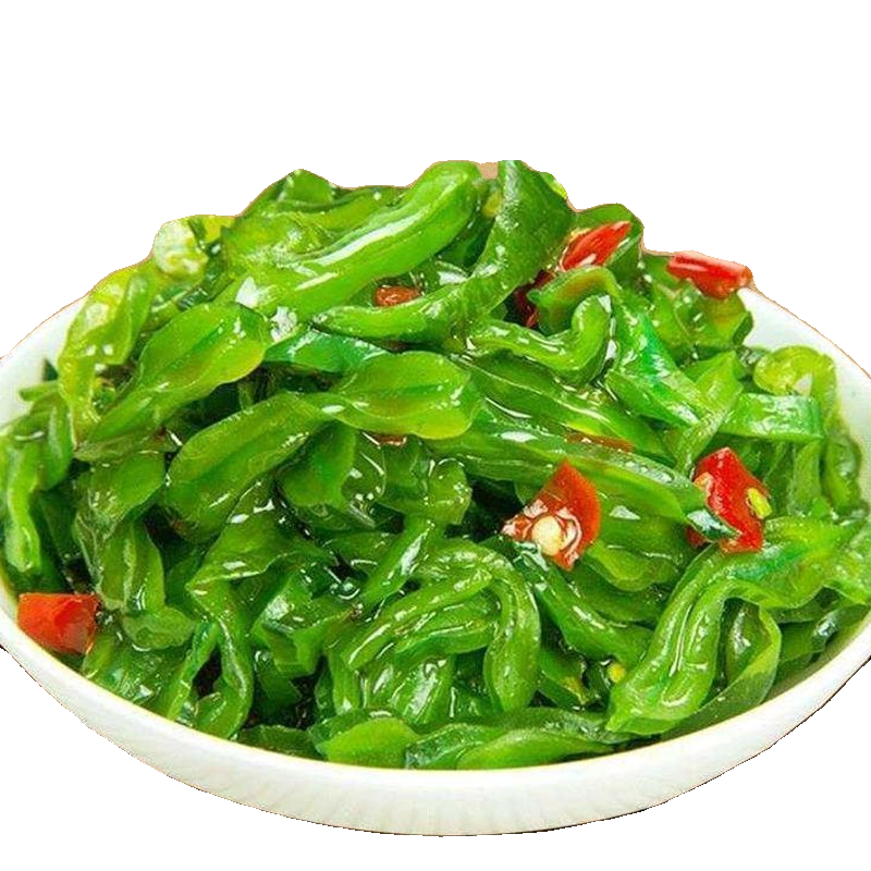 大连香辣裙带菜梗片开袋即食海草海藻丝咸菜海白菜梗段零食海带丝 - 图3