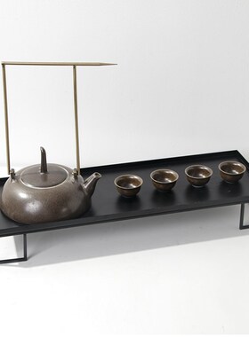 新中式样板间售楼处茶室茶桌陶瓷茶具摆件酒P店客厅茶几软装饰品