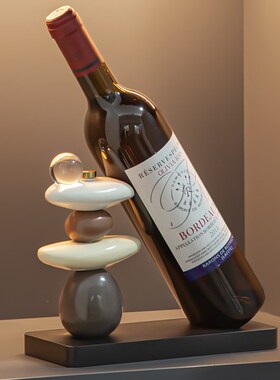 时来运转红d酒架摆件酒柜装饰品轻奢高档高级感客厅家居饰品餐边