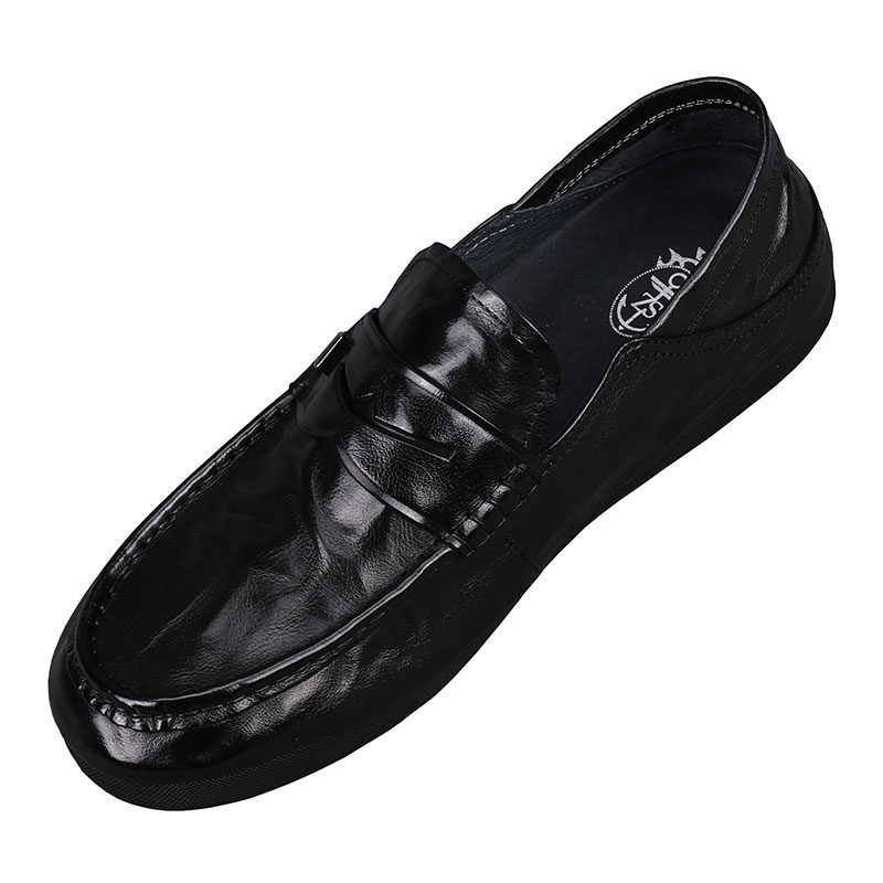 纯皮男鞋2024新款潮流百搭真皮豆豆鞋男日常驾车男士套脚休闲皮鞋,淘宝优惠券,粉丝福利购,淘宝优惠卷