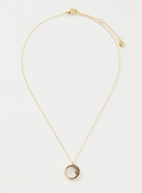 法式珐琅Fable月亮项链