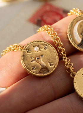 【崽崽同款】Fable鹿灵引路梦幻珐琅彩项链高级感锁骨链毛衣链