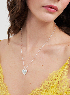 【自营】Fable勿忘我爱心宝盒珐琅彩项链首饰品女款吊坠高级感