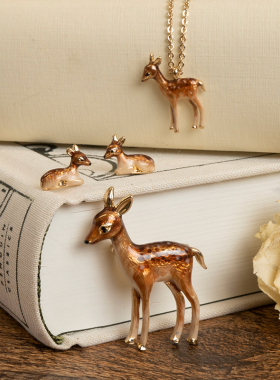 Fable珐琅彩项链生日礼物女小鹿